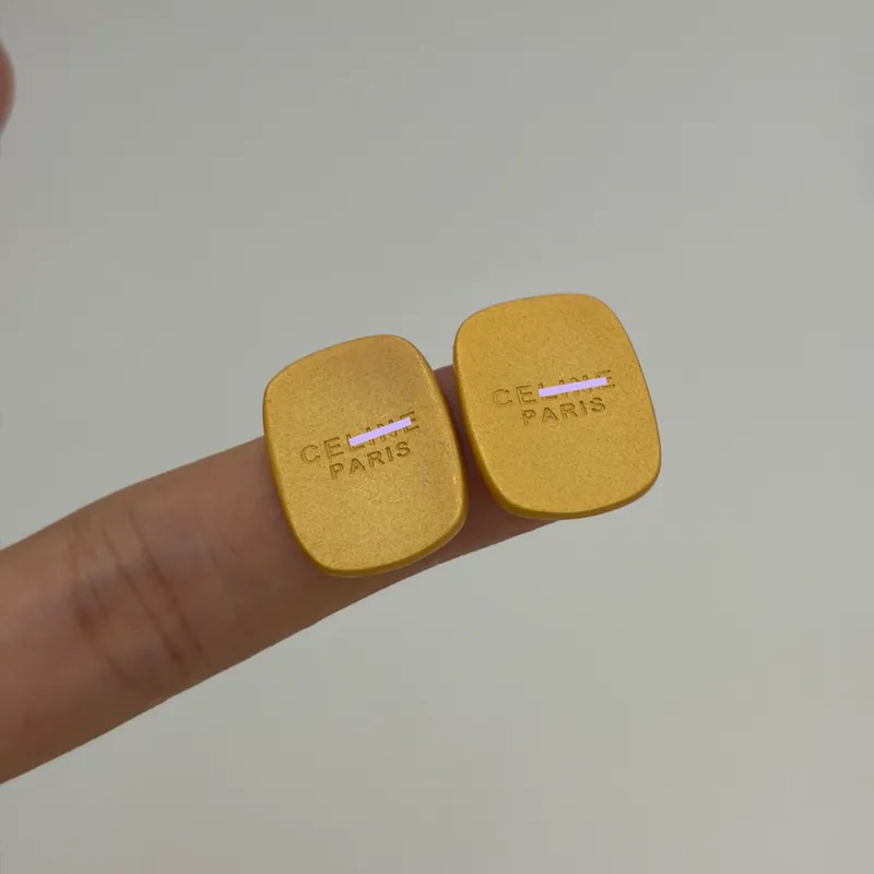 Letter Square Stud Earrings Minimalist
