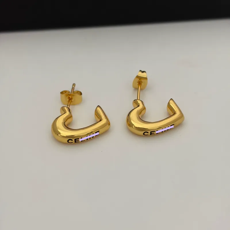 Heart Stud Earrings Gold Plated
