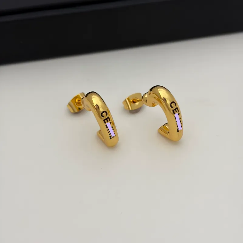 Heart Stud Earrings Gold Plated