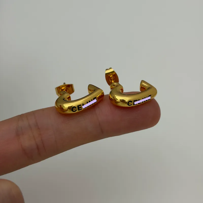 Heart Stud Earrings Gold Plated