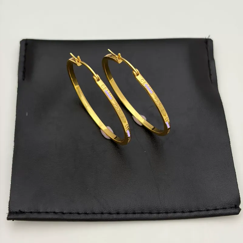 Letter Hoop Earrings Oversized