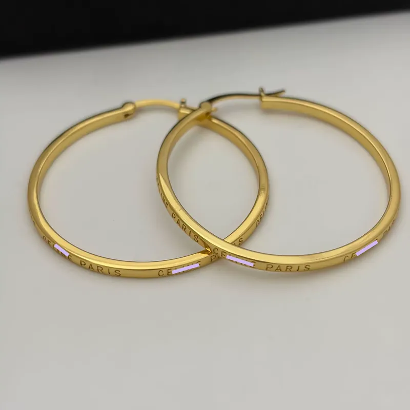 Letter Hoop Earrings Oversized