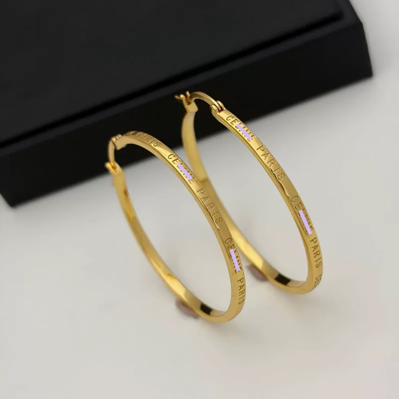 Letter Hoop Earrings Oversized