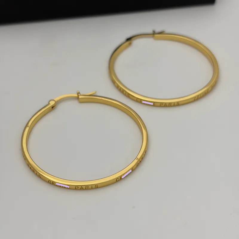 Letter Hoop Earrings Oversized