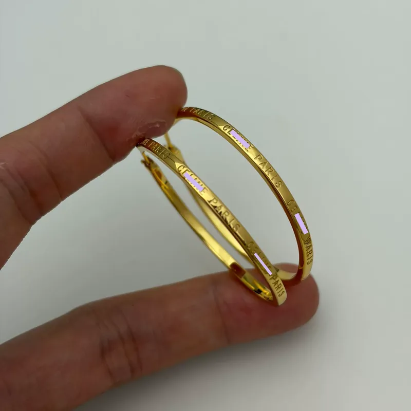 Letter Hoop Earrings Oversized