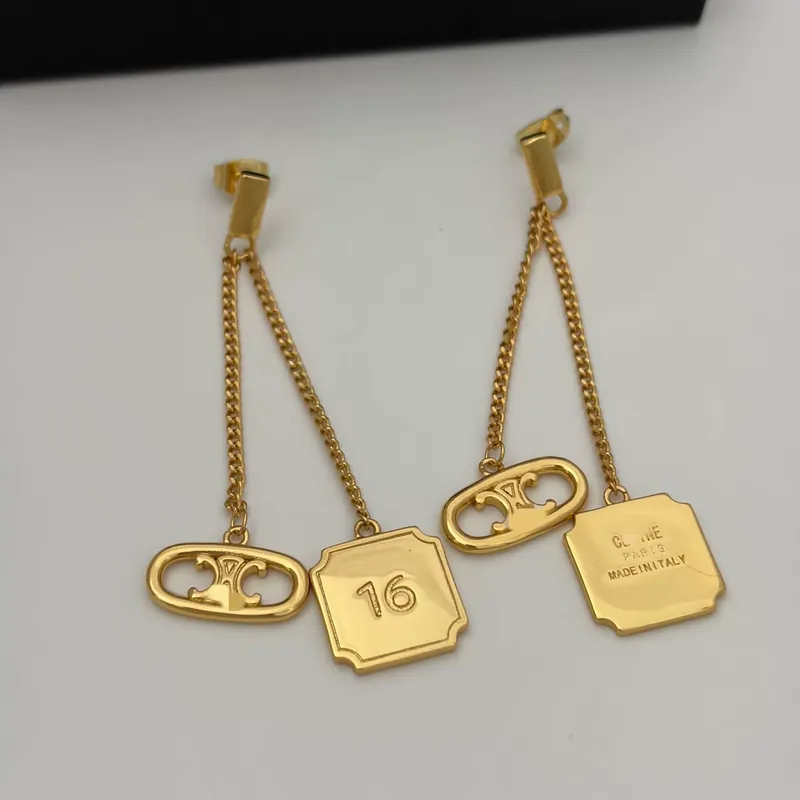 Oval Shield Tassel Earrings Long