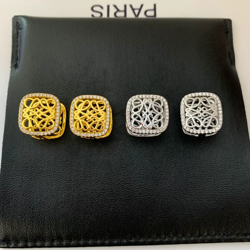 Pattern Ear Cuff Gold Square