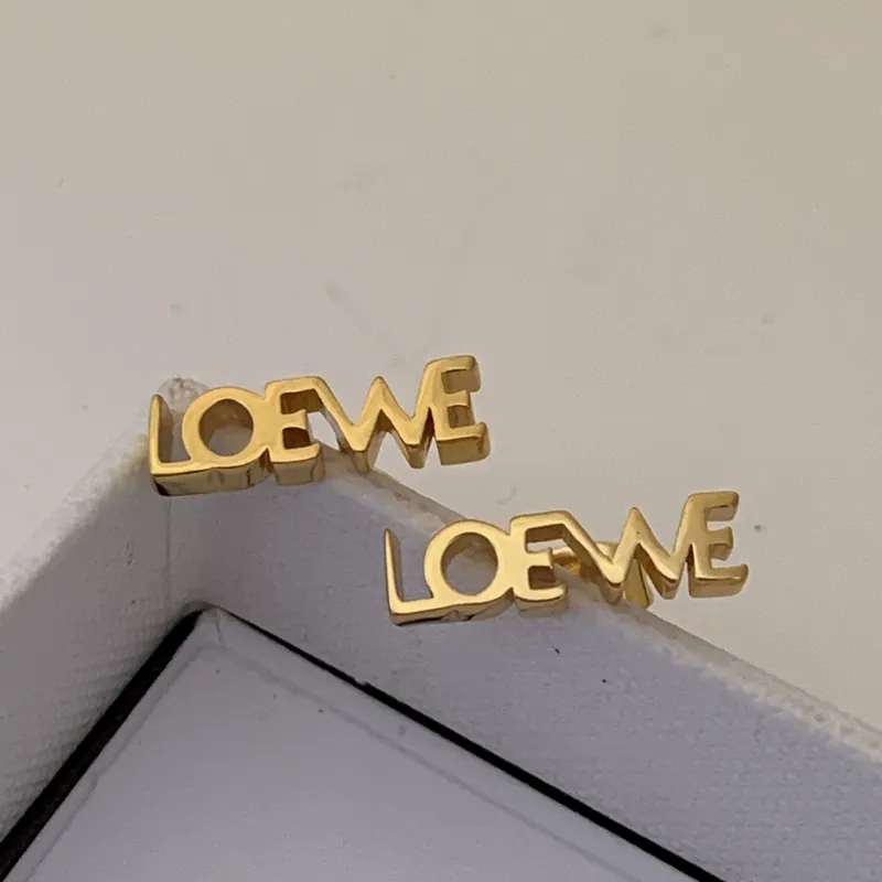 Geometric Cube Letter Stud Earrings