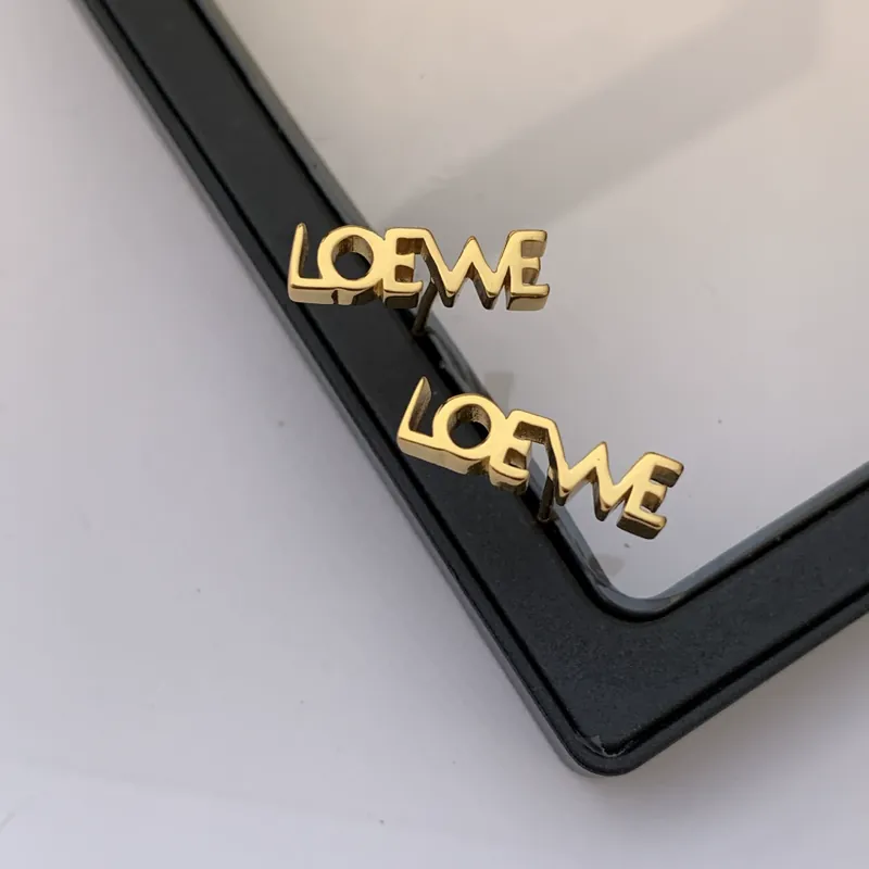 Geometric Cube Letter Stud Earrings