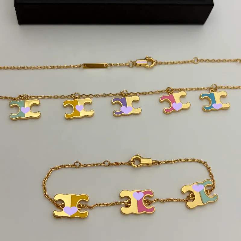 Enamel Macaron Arch Pendant Necklace