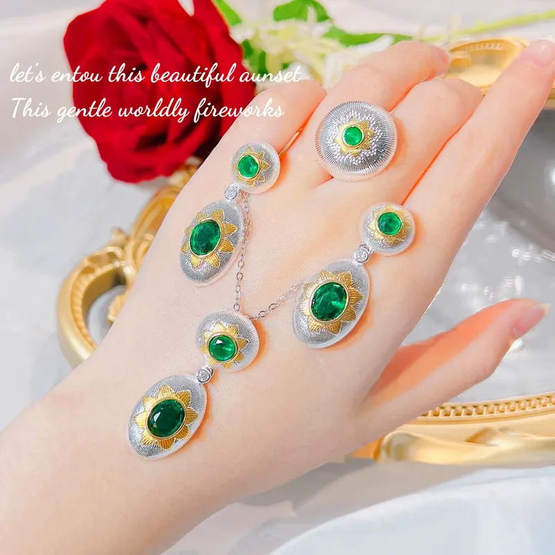Vintage Italian Aquamarine Jewelry Set