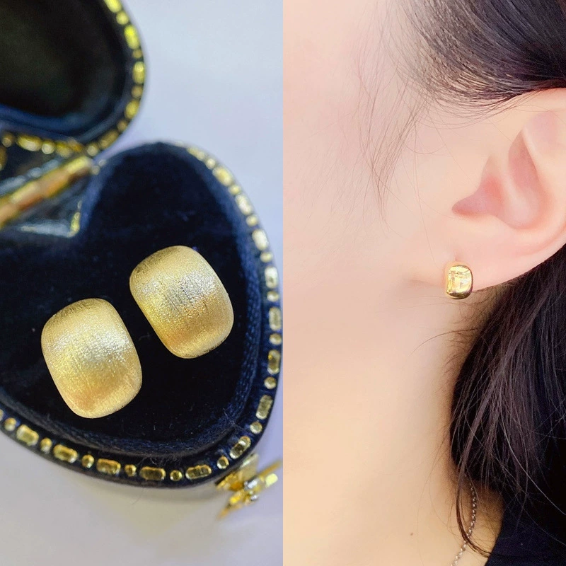 Italian Textured Earrings 18K Gold Plated