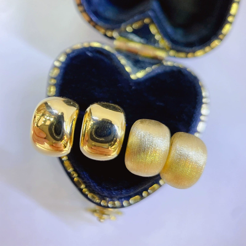 Italian Textured Earrings 18K Gold Plated
