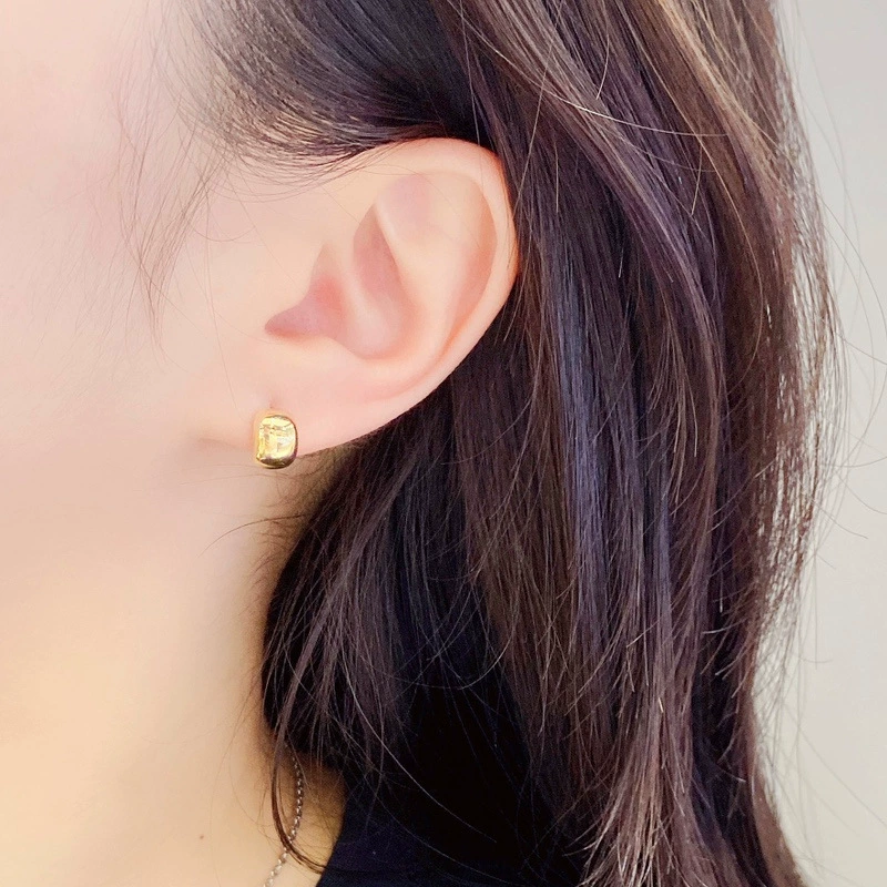 Italian Textured Earrings 18K Gold Plated