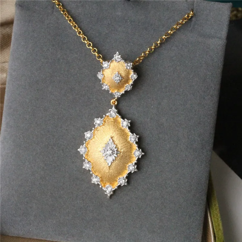 Italian Lace Pendant Necklace Earrings Set