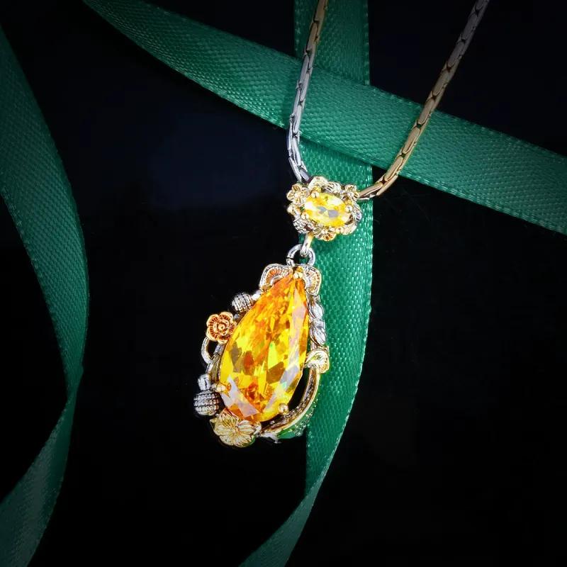 Italian Yellow Diamond Jewelry Set