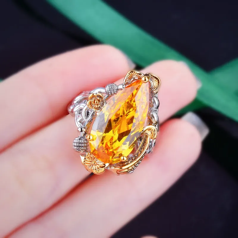 Italian Yellow Diamond Jewelry Set
