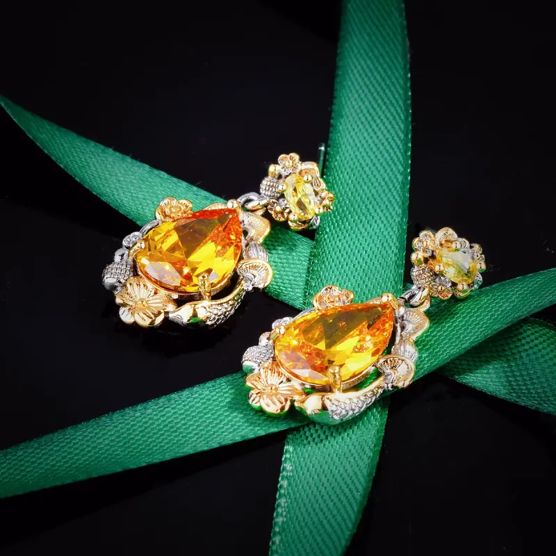 Italian Yellow Diamond Jewelry Set