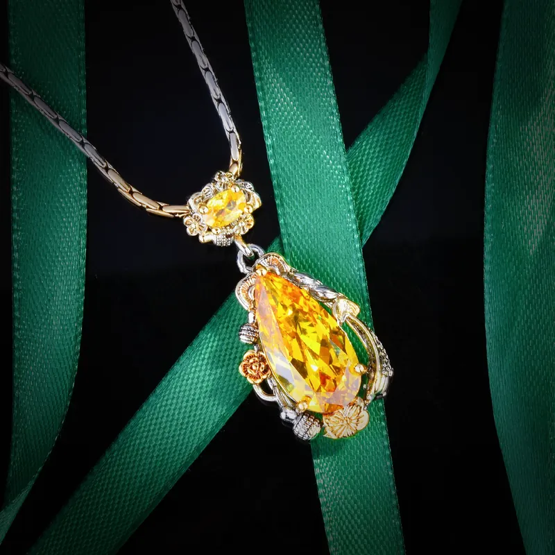 Italian Yellow Diamond Jewelry Set