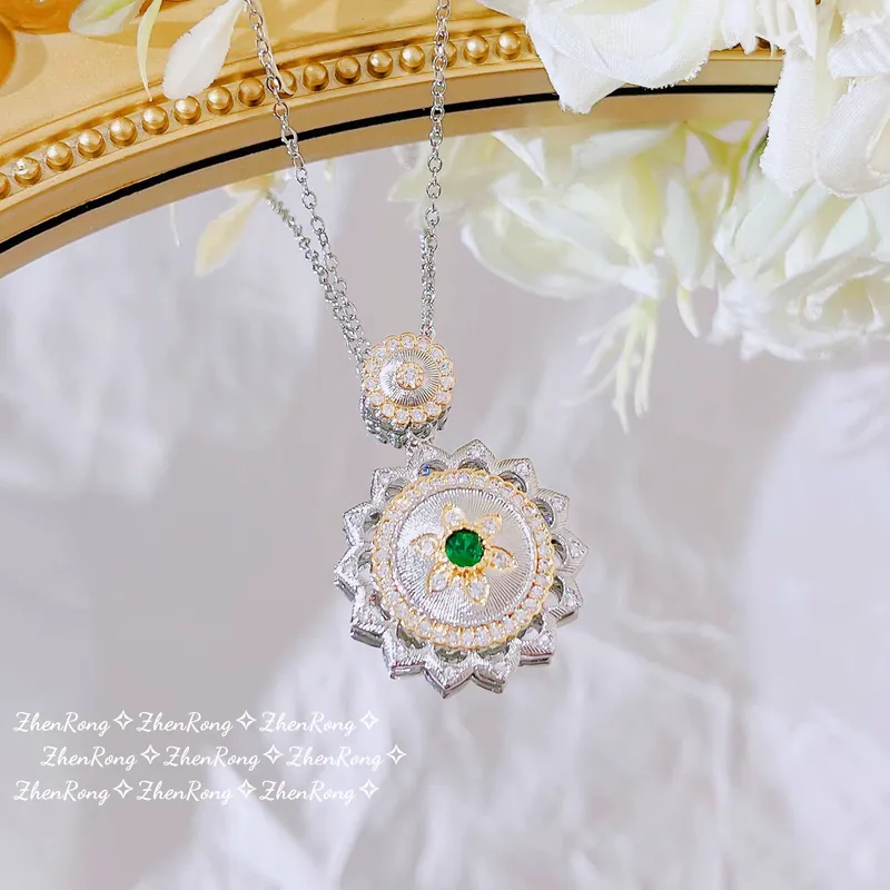 Italian Vintage Filigree Flower Necklace and Earrings Set