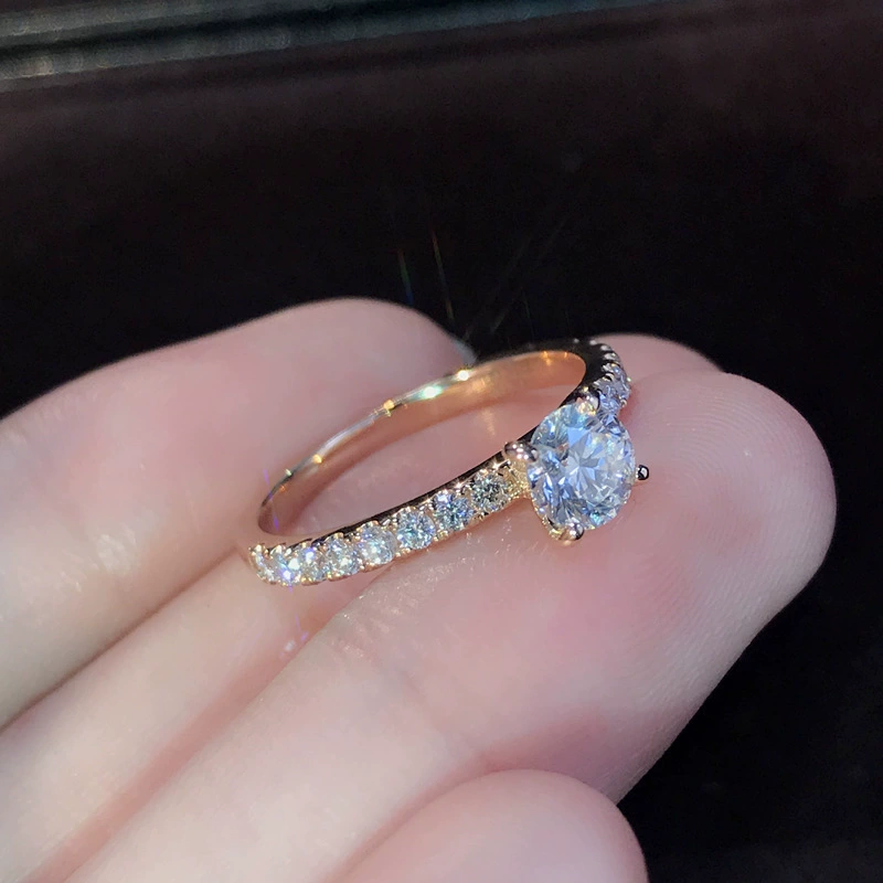 Sterling Silver Plated Zircon Engagement Ring Set