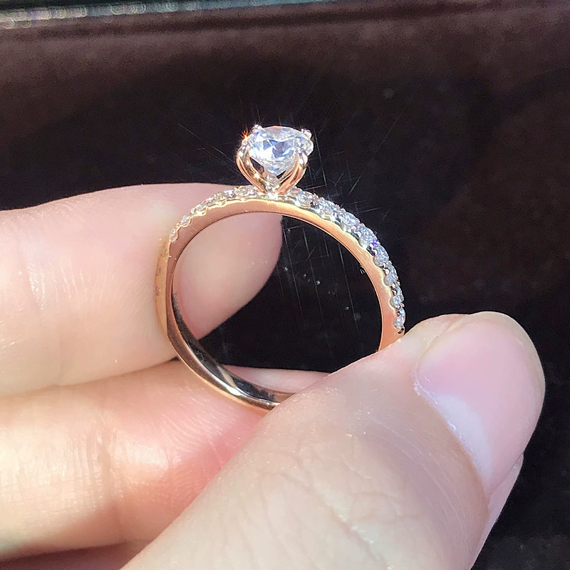 Sterling Silver Plated Zircon Engagement Ring Set