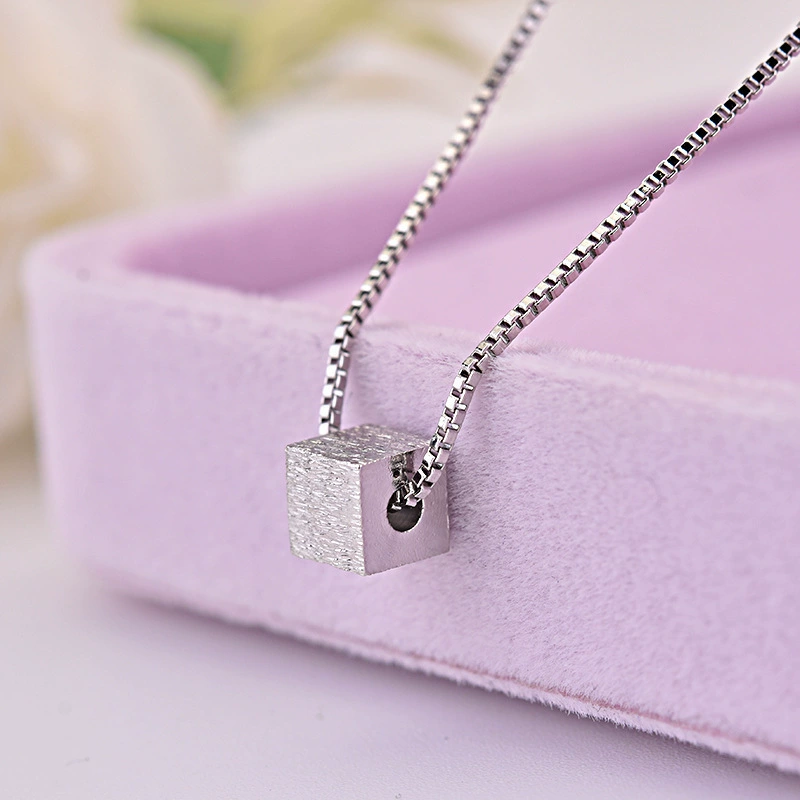 925 Sterling Silver Minimalist Square Chain Choker