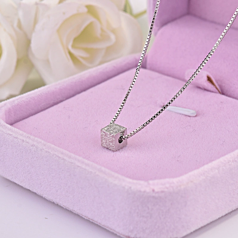 925 Sterling Silver Minimalist Square Chain Choker