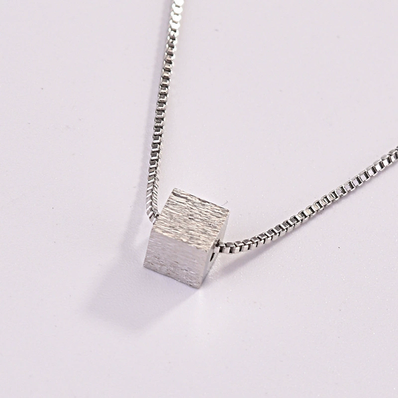 925 Sterling Silver Minimalist Square Chain Choker