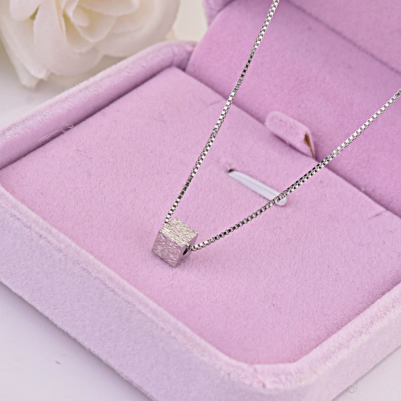 925 Sterling Silver Minimalist Square Chain Choker