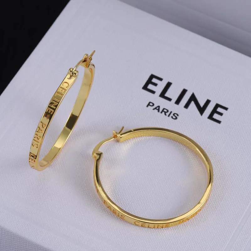 U-Shape Arc de Triomphe Earrings Brass Gold