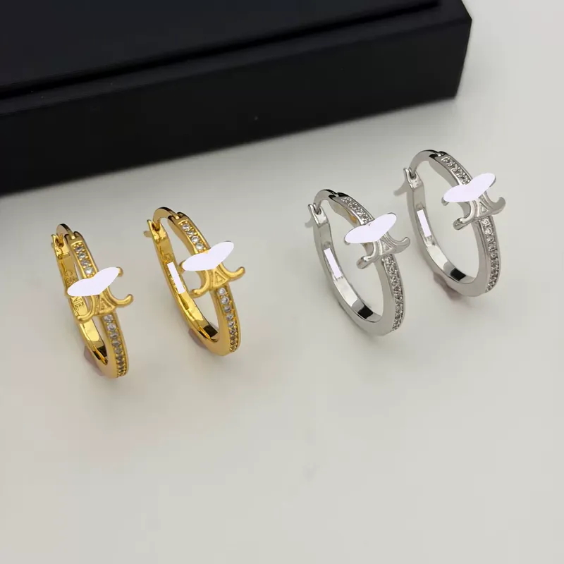 Crystal Star Circle Earrings
