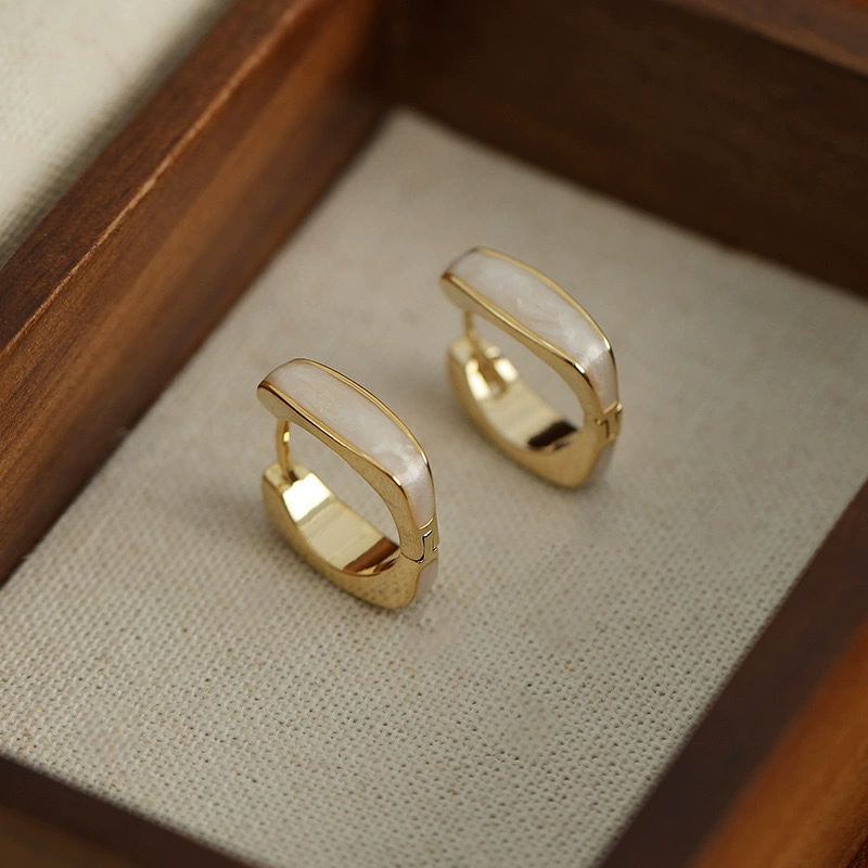Geometric Enamel Earrings