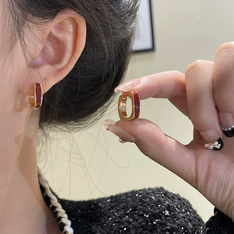 Geometric Enamel Earrings