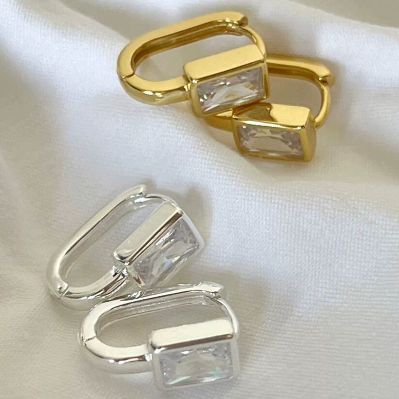 Square Zircon Earrings