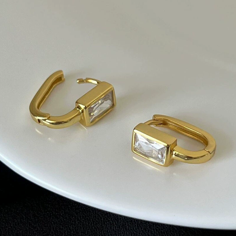 Square Zircon Earrings