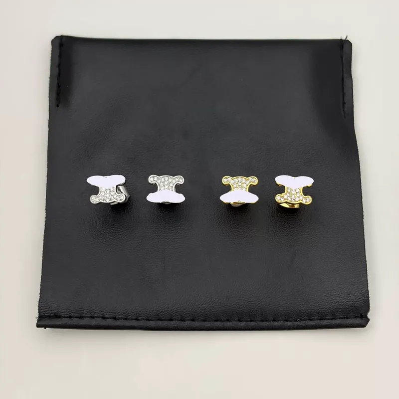 Full Pave Logo Stud Earrings