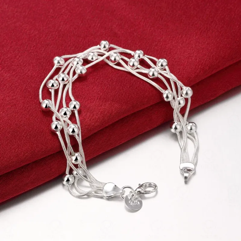 Five-Line Bead Bracelet