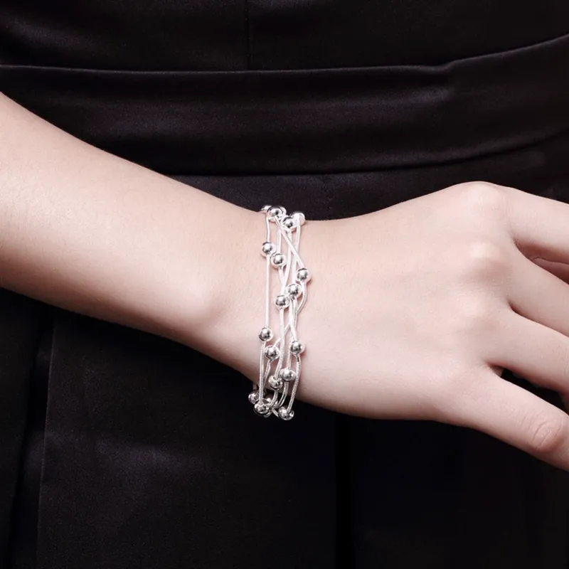 Five-Line Bead Bracelet