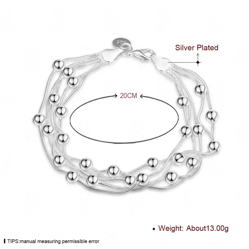 Five-Line Bead Bracelet