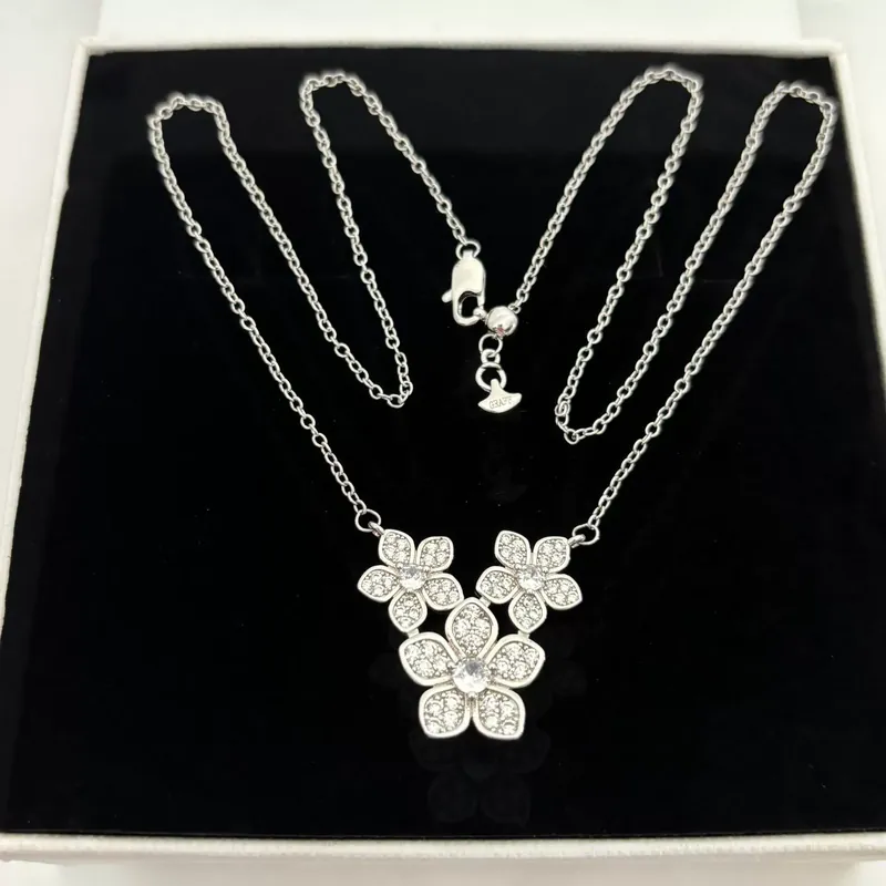 Full Pave Plum Blossom Necklace