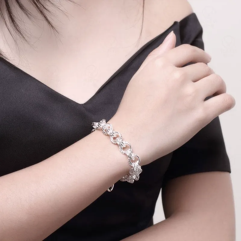 Hollow Chain Bracelet Silver