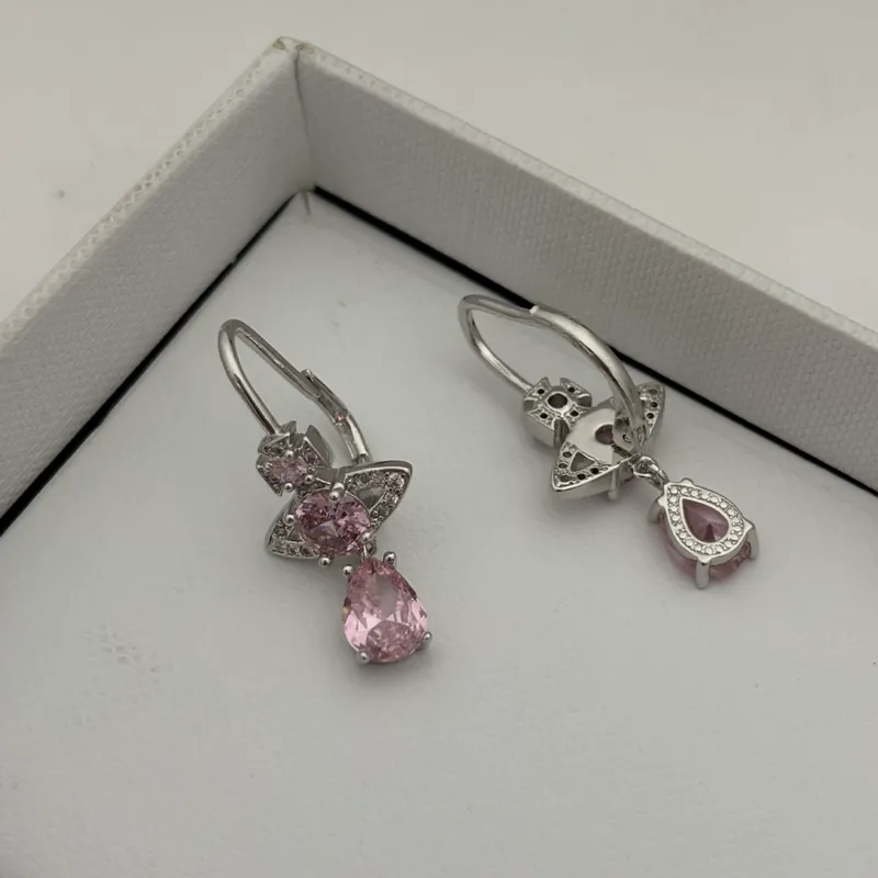 Zircon Saturn Drop Earrings