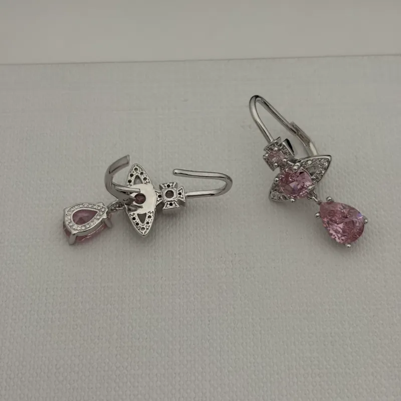 Zircon Saturn Drop Earrings