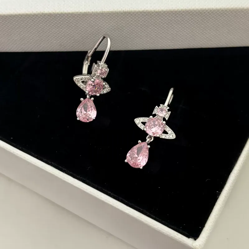 Zircon Saturn Drop Earrings