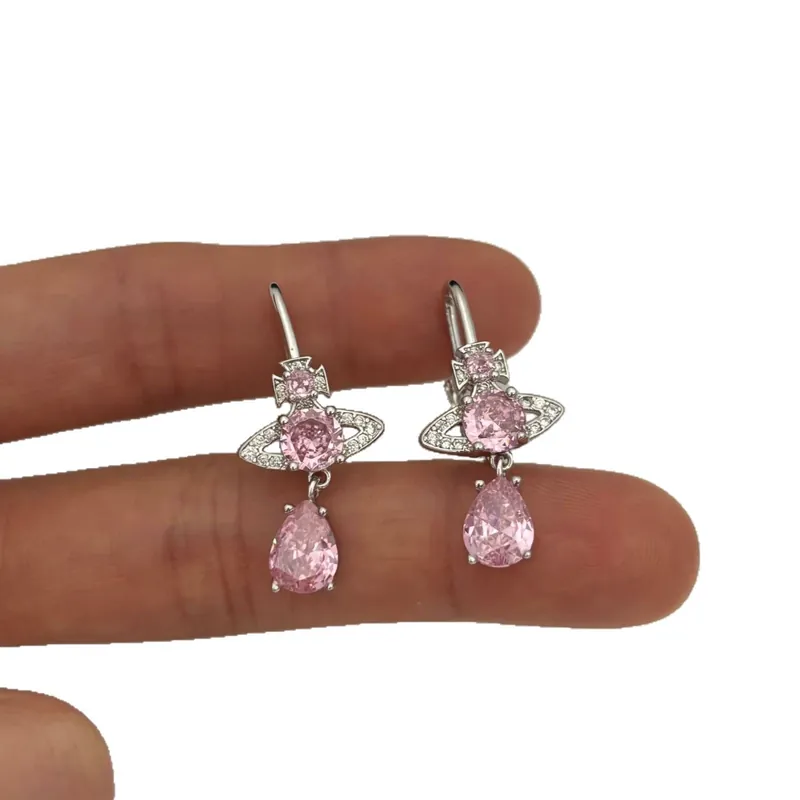 Zircon Saturn Drop Earrings