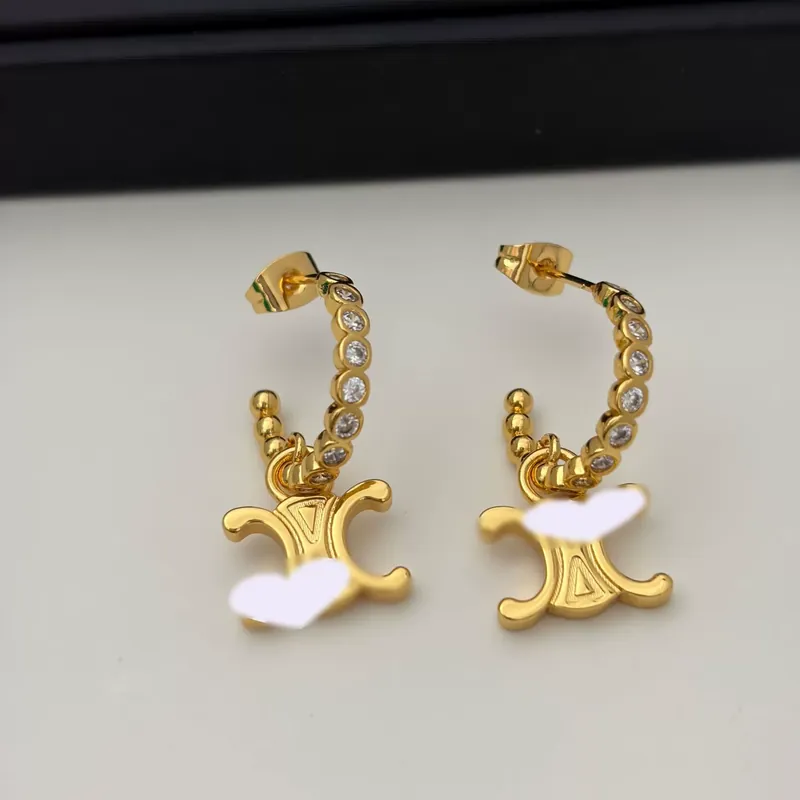 Full Pave Logo Drop Earrings