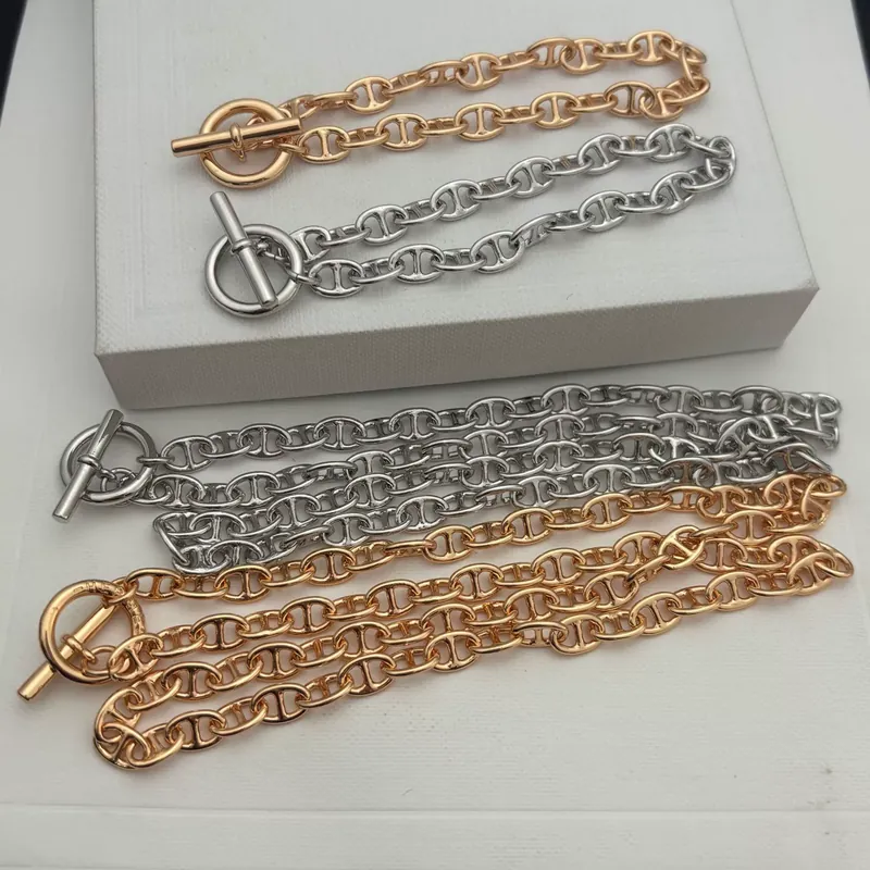 Hip-Hop Chain Bracelet Necklace Set