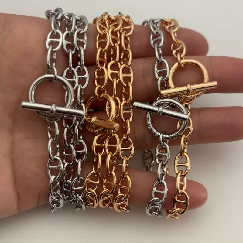 Hip-Hop Chain Bracelet Necklace Set
