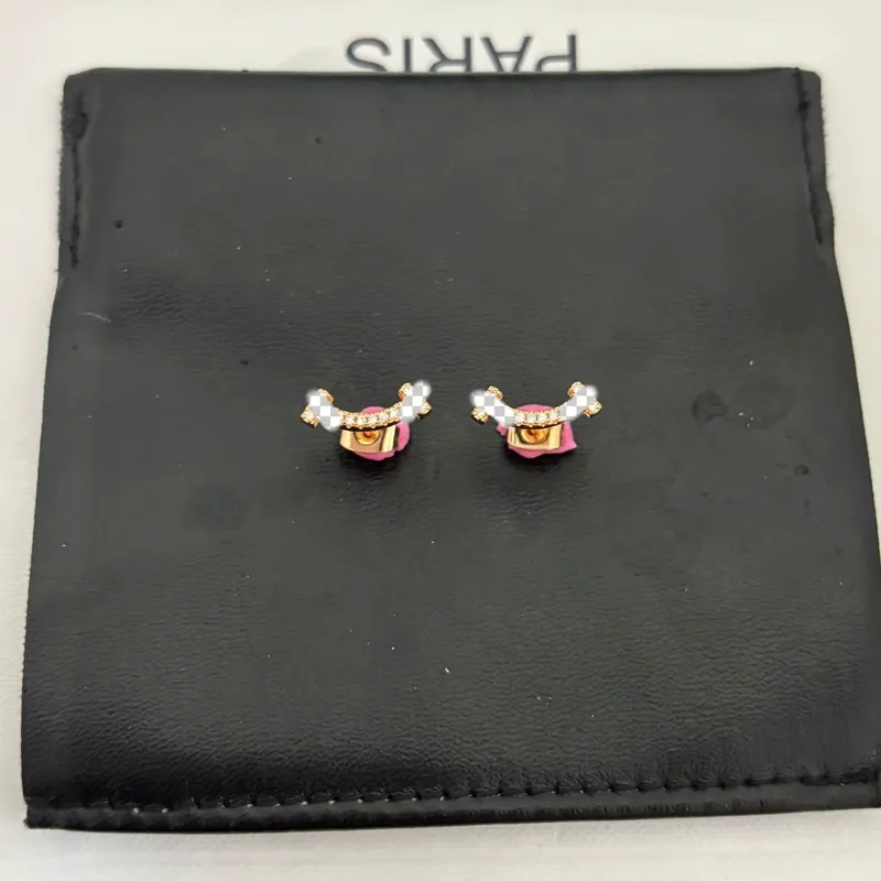 Full Pave Smile Stud Earrings
